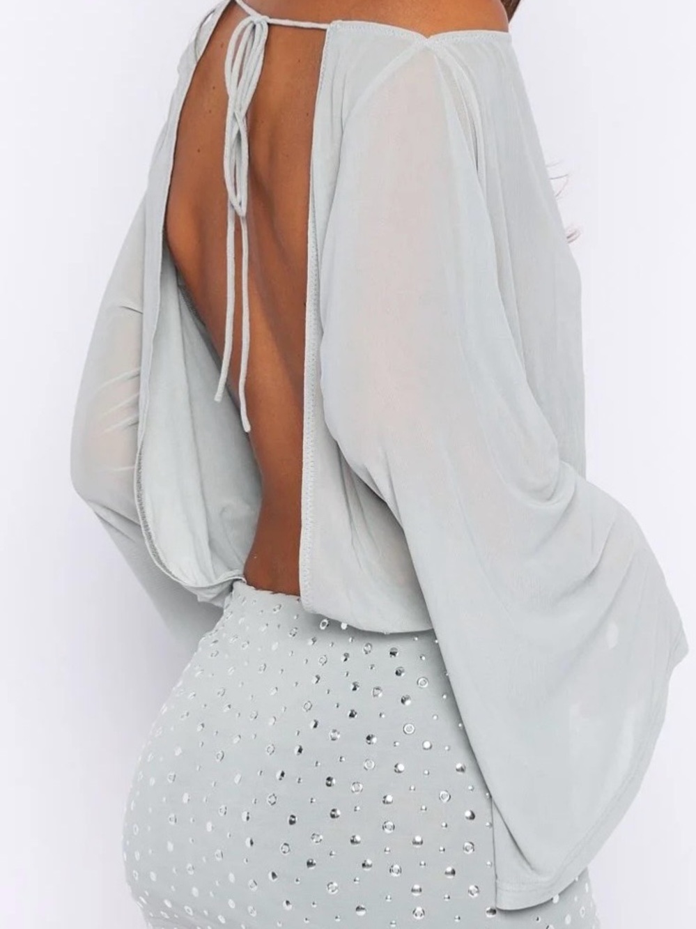WHITE FOX BOUTIQUE Sage Embellished Mini Dress - Picture 3 of 3